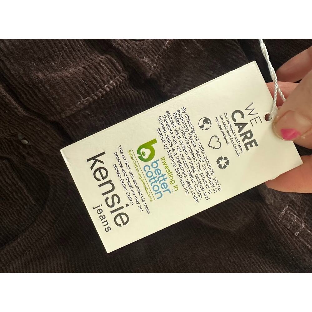 Kensie Jeans The Natalie High Rise Boot Cut Corduroy Pants Size 6 /28 Dark Brown - Picture 5 of 12